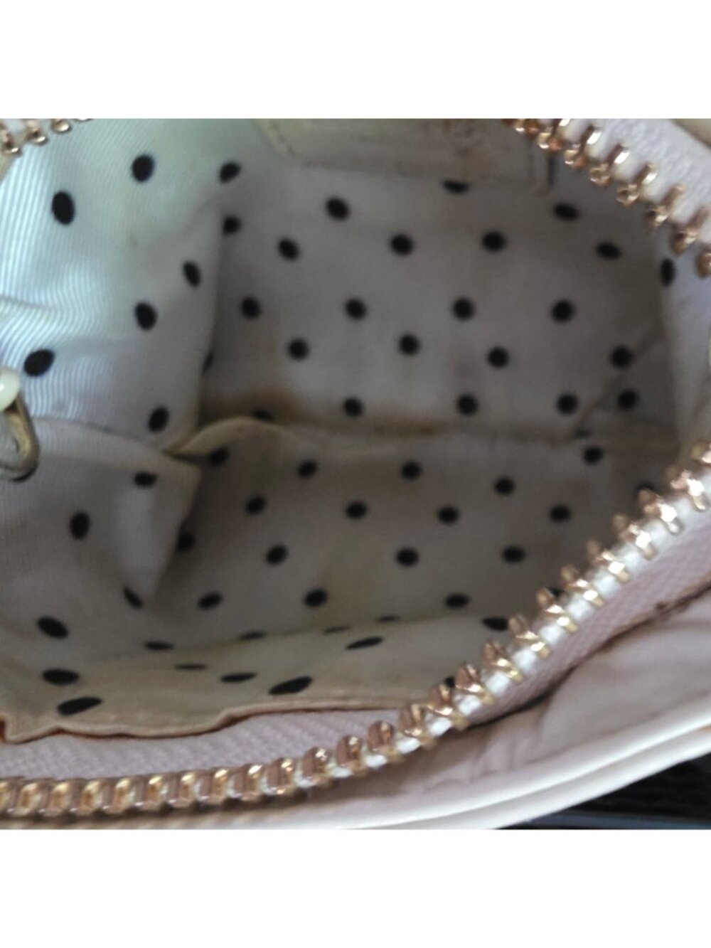 Kate Spade New York Primrose Hill White & Black Patent Leather Zip Coin Pouch - Picture 5 of 8